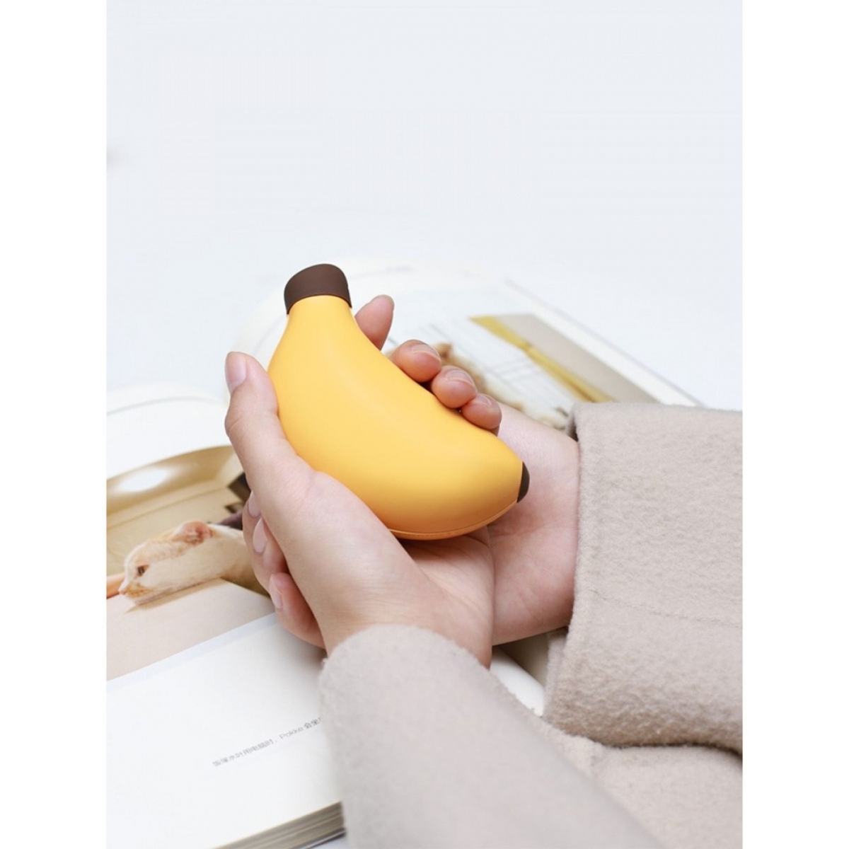 Techgear 笨蕉蕉二合一暖手充電寶 H-W-03YL - 4800mAh、雙面發熱、Type-C充電